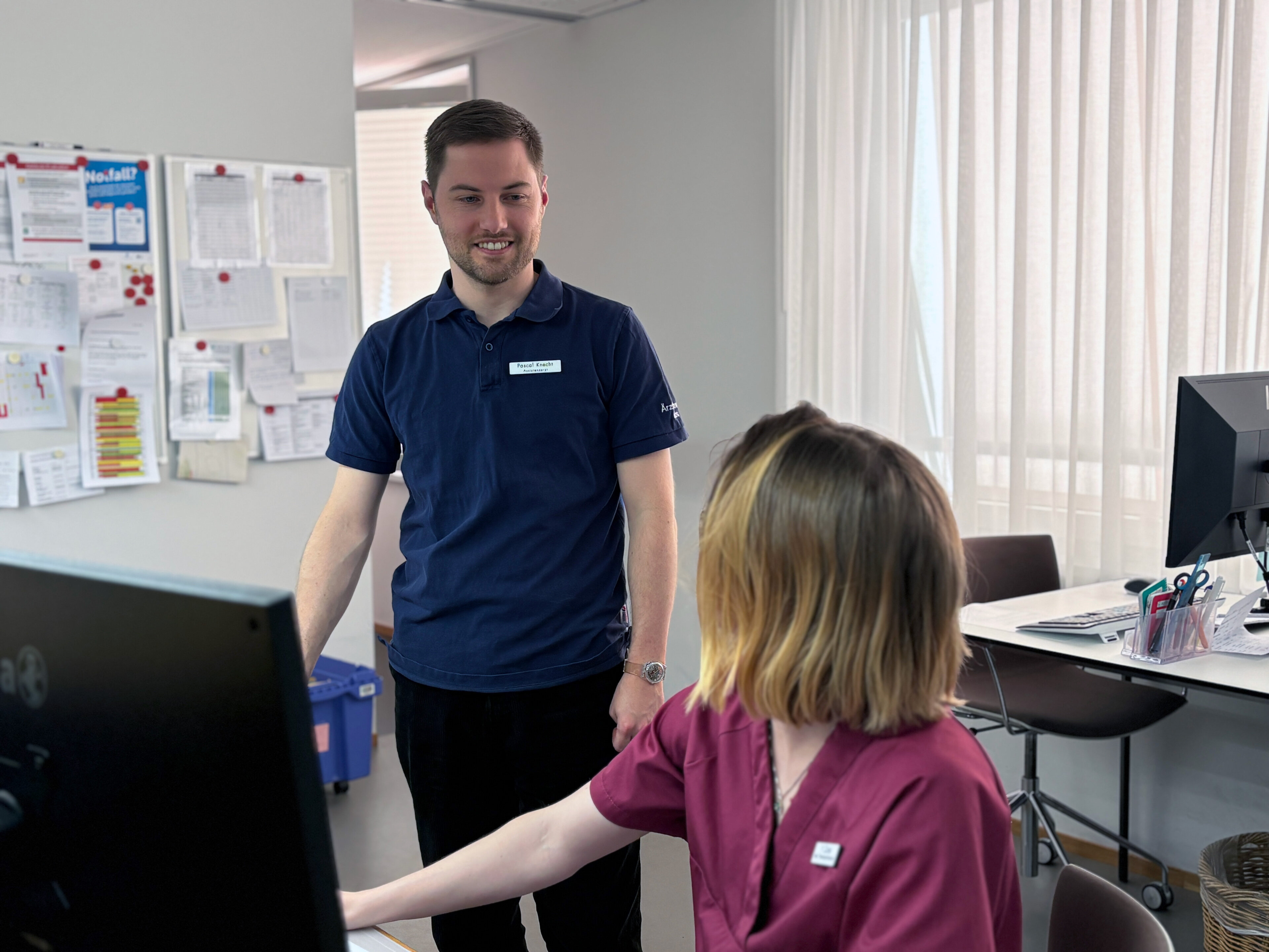 Pascal Knecht ist der erste Assistenzarzt am KSA, der sich für diese Hausarztrotation entschieden hat.