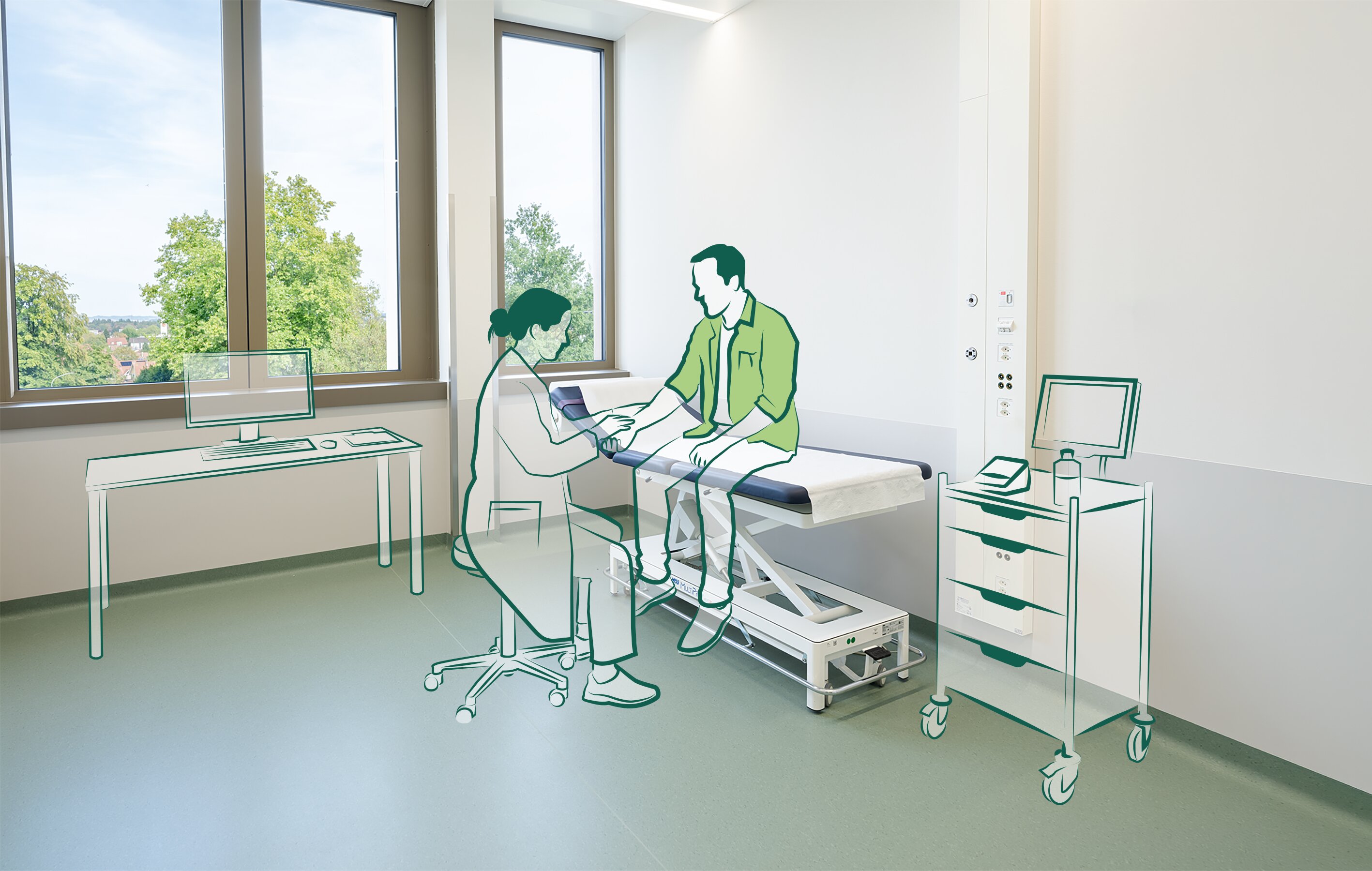 Einblick in ein ambulantes Untersuchungszimmer.