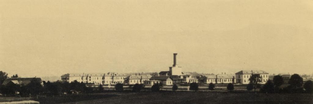 Kantonale Krankenanstalt Aarau bei der Eröffnung 1887 Kantonale Krankenanstalt Aarau bei der Eröffnung 1887