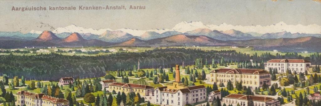 Postkarte (Kolorierte Handzeichnung), ca 1925) Postkarte (Kolorierte Handzeichnung), ca 1925)