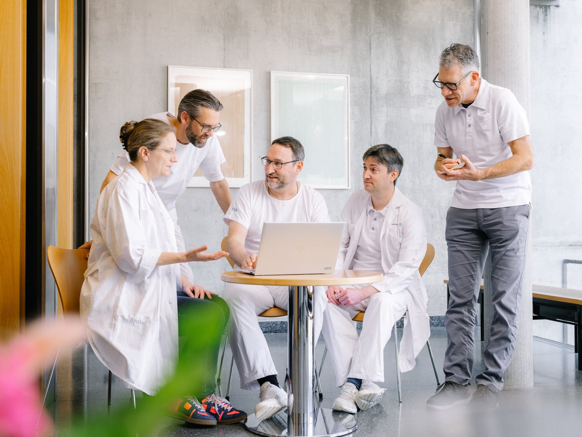 Spezialisten aus der MedPol, dem Labor, der Infektiologie, der Nephrologie und der Rheumatologie bei der gemeinsamen Fallbesprechung.